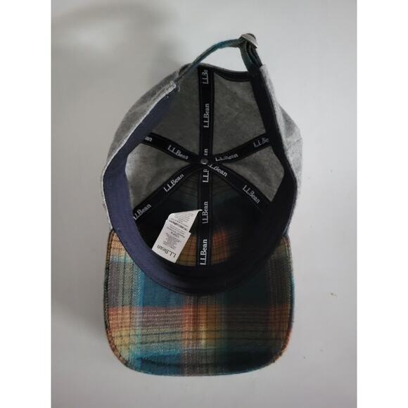 LL Bean Polyester Wool Cap Colored Plaid Adjustable Hat - Picture 5 of 6